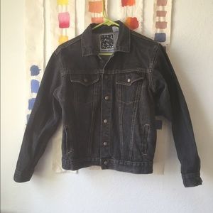 Black denim jacket