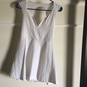 White flare dress