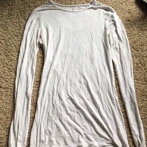 sheer white long sleeve shirt