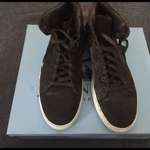 Gently worn authentic lanvin high-top sneaker