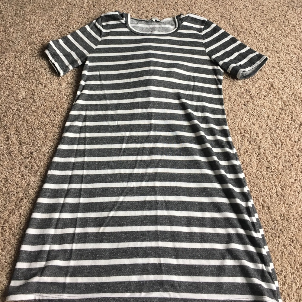 striped short comfy dress