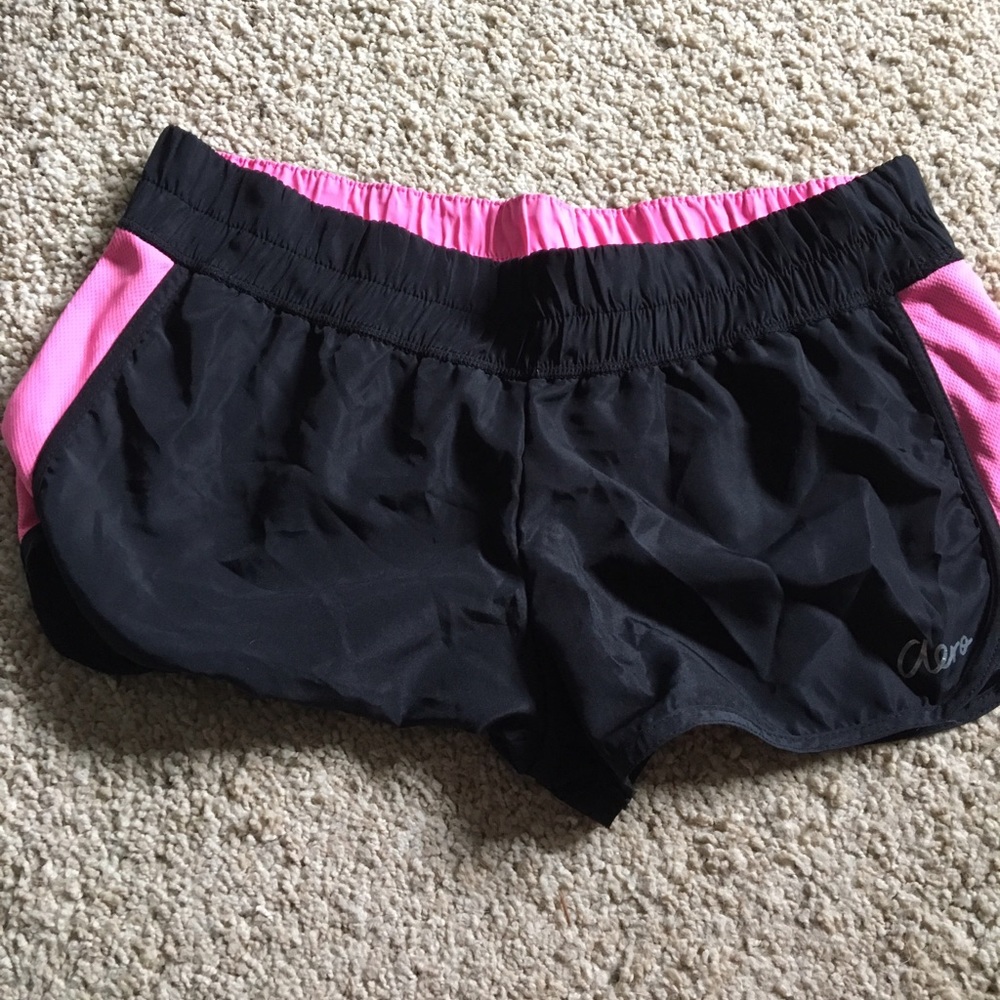 Black & pink athletic shorts