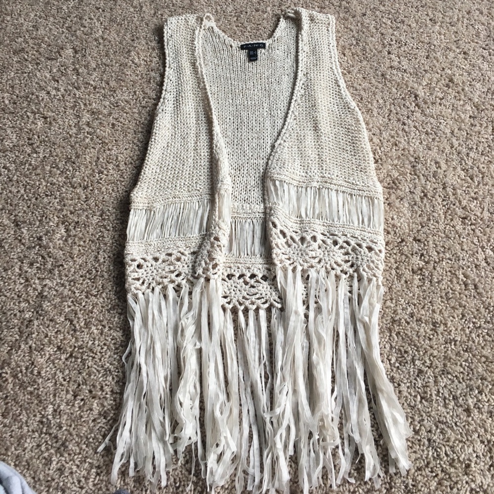 cute fringe crochet vest