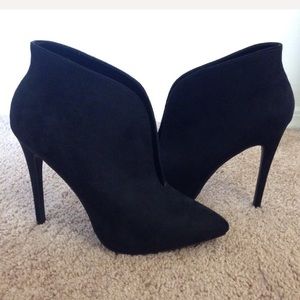 Justfab faux suede booties