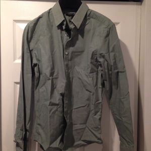 21Men olive button down shirt - xs