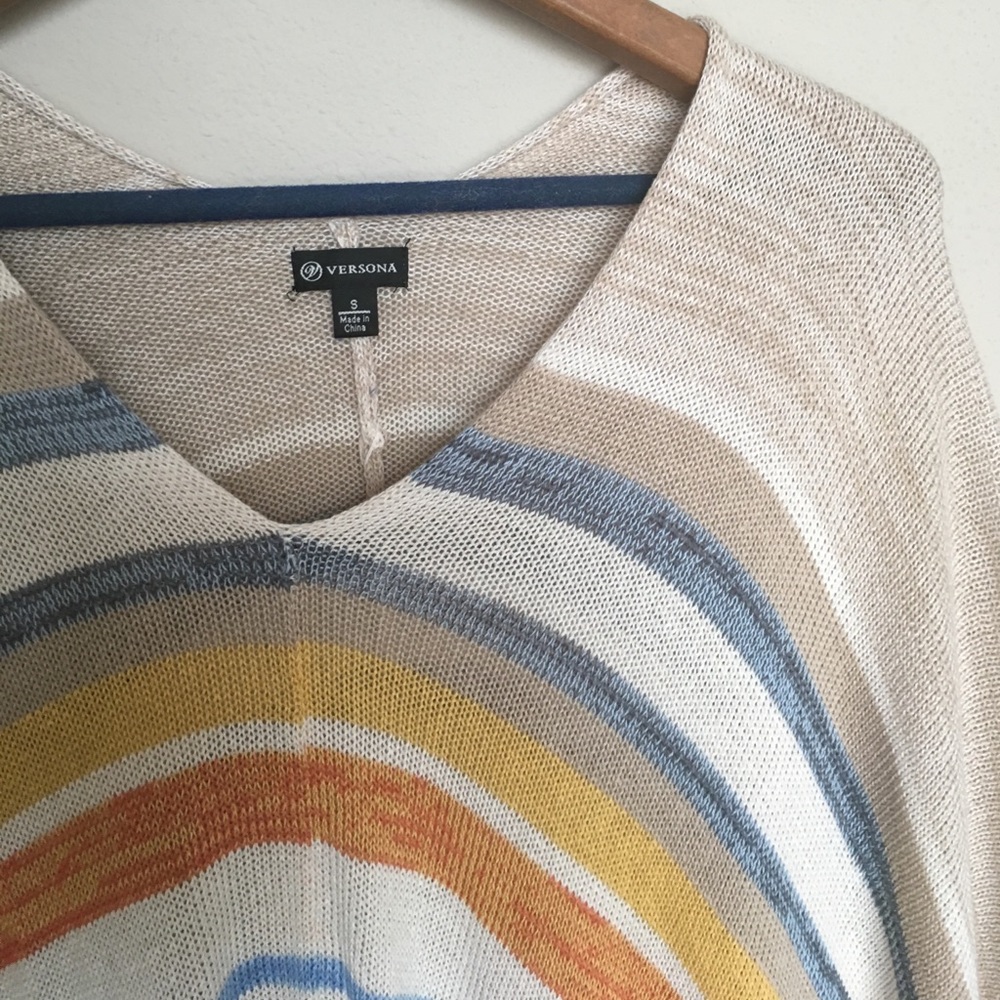 Cream poncho sweater