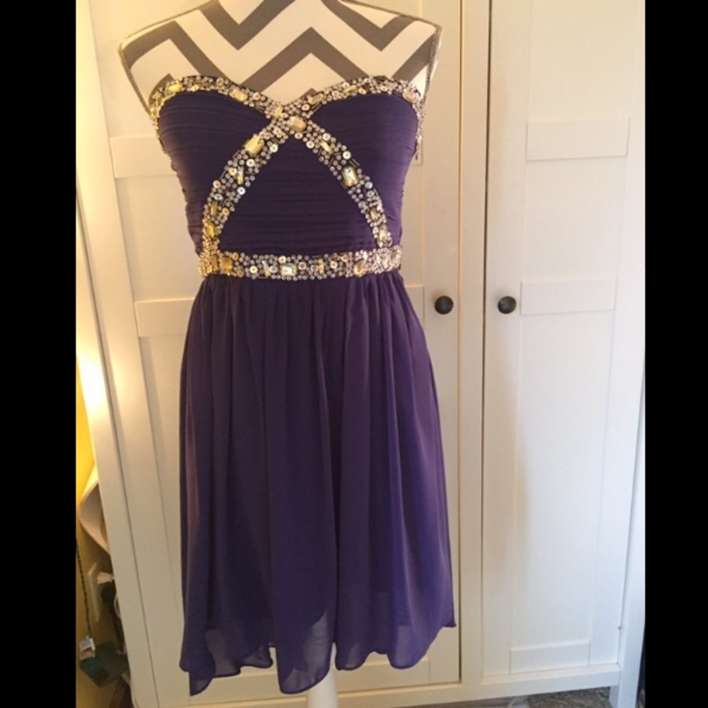 Midnight Purple Semi-Formal Dress