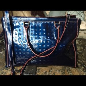 Arcadia Blue Patent Leather Handbag
