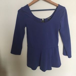 3/4 sleeve peplum top