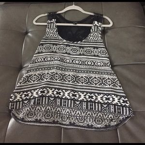 Black and white print tank