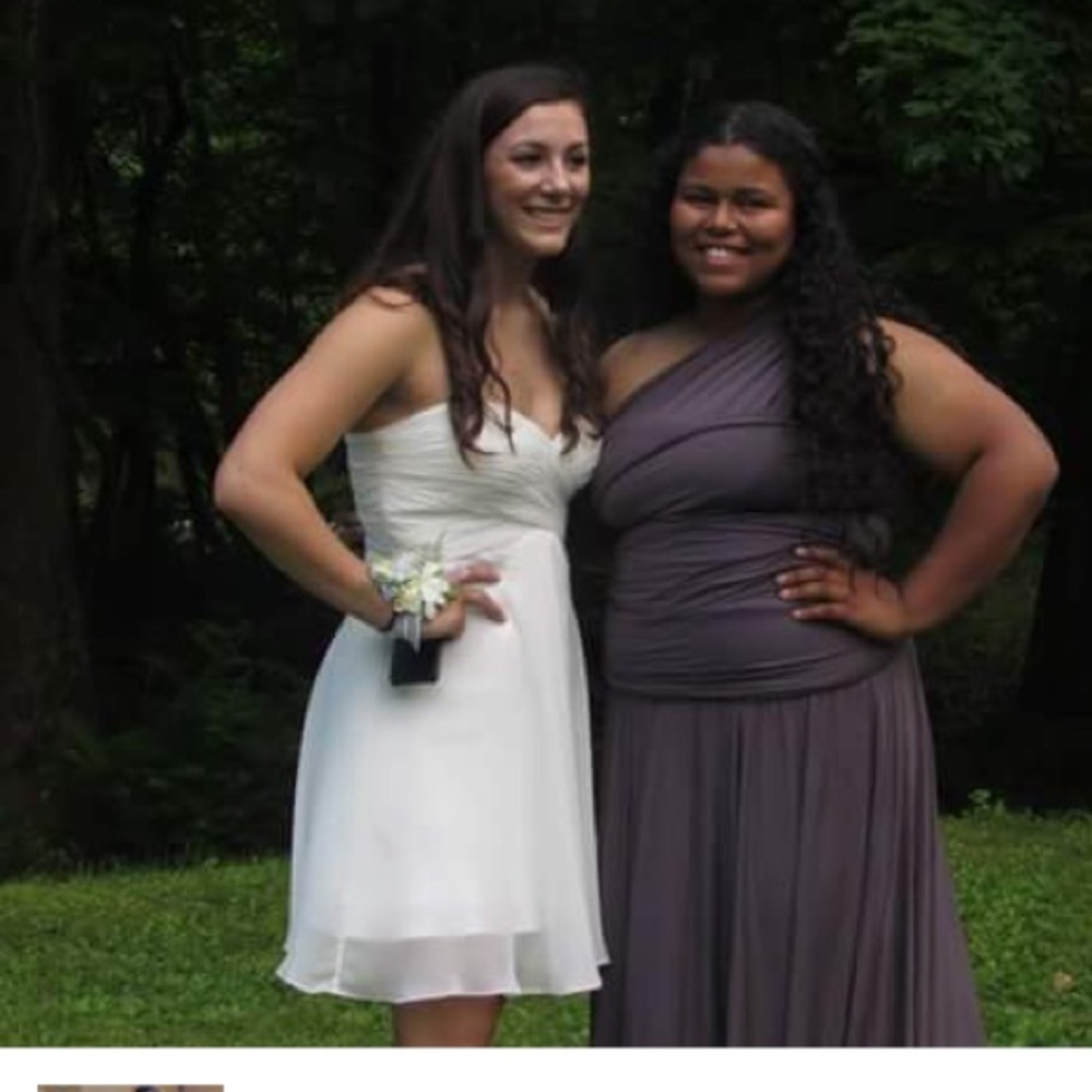 White Short Prom Dress - Picture 2 of 3