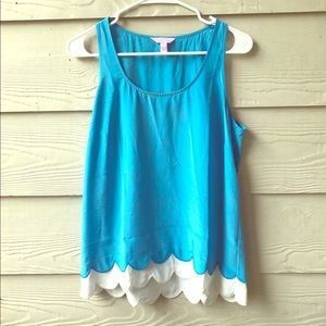 Lilly Pulitzer aqua blue top
