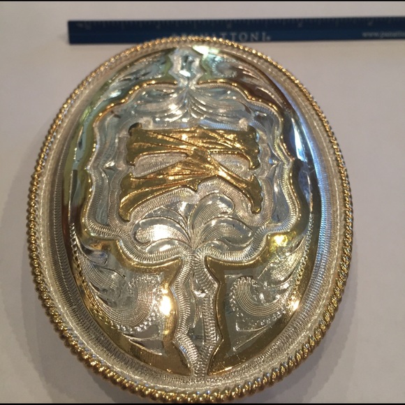 Silver Strike Belt buckle. With INITIAL K. - Picture 4 of 4