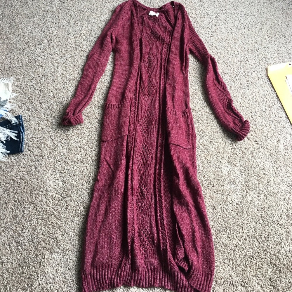 long sleeve long cardigan