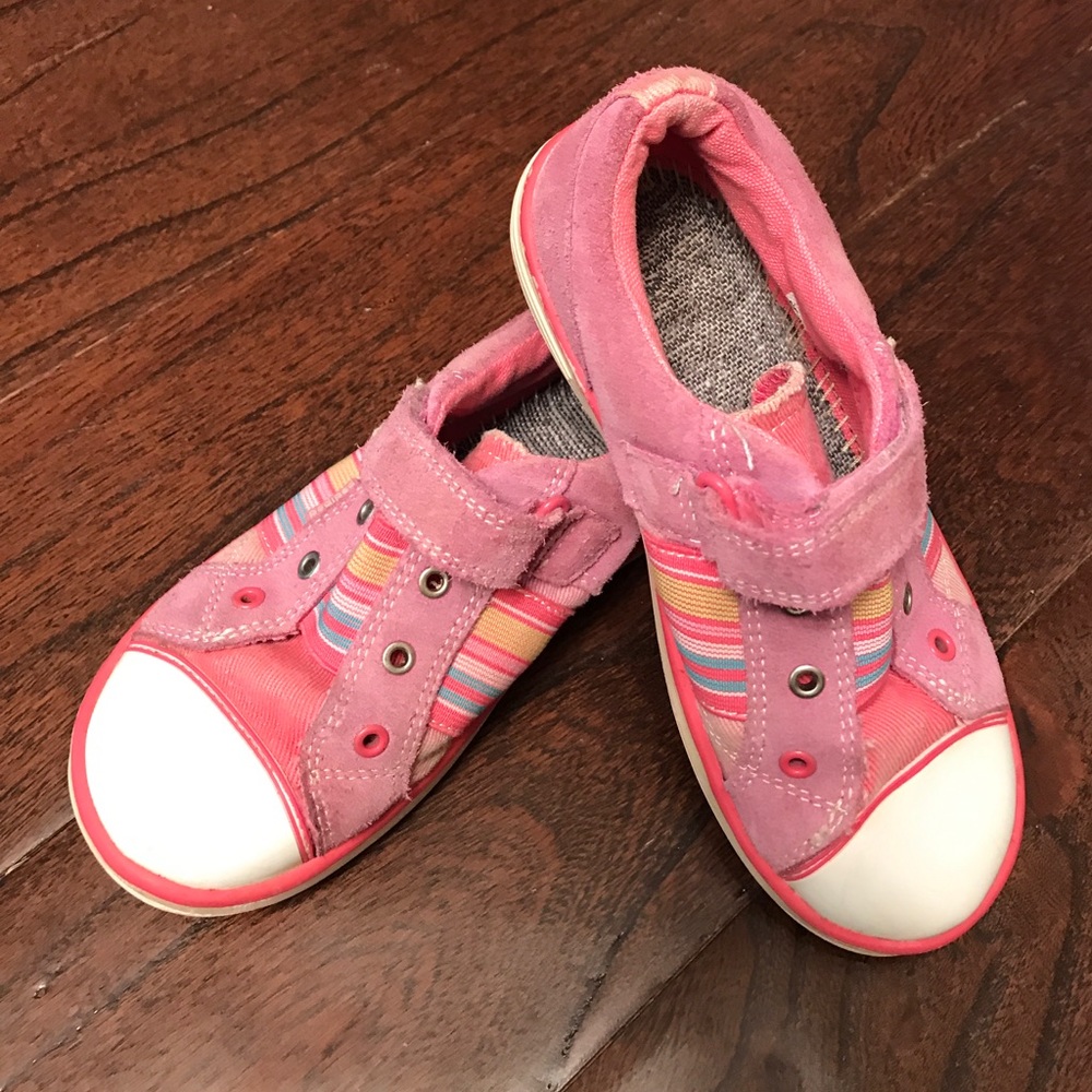 Girls' Pediped Suede and Canvas Sneakers