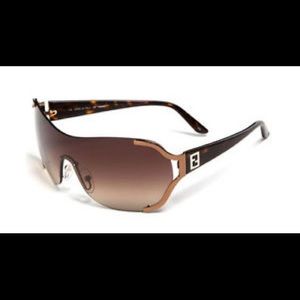 Fendi Fashion Shield Bronze Sunglasses
