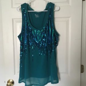 Lane Bryant Sequined Tank 22/24