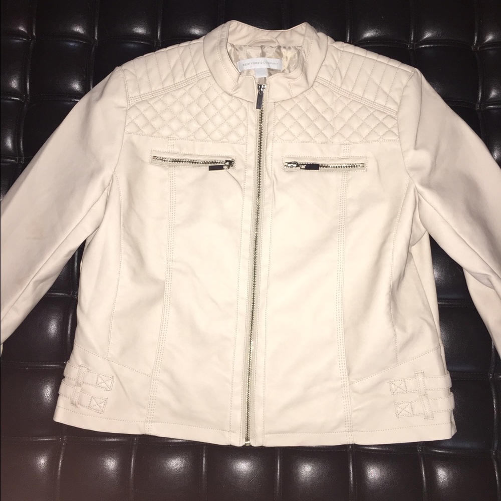 Light Beige Motto Jacket