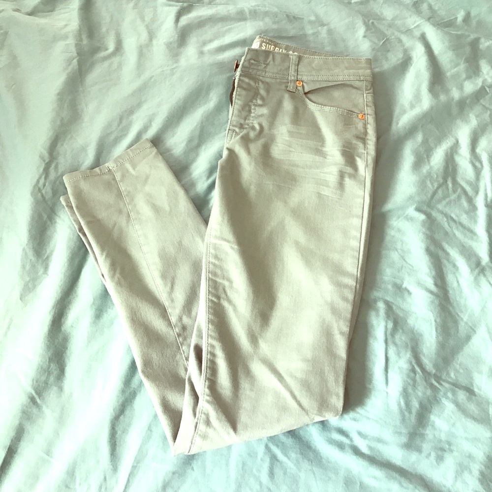 Light blue cloth skinny jeans