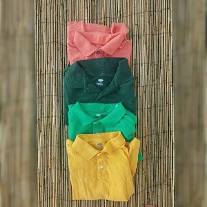 4 Unisex Bright Multicolor Polos