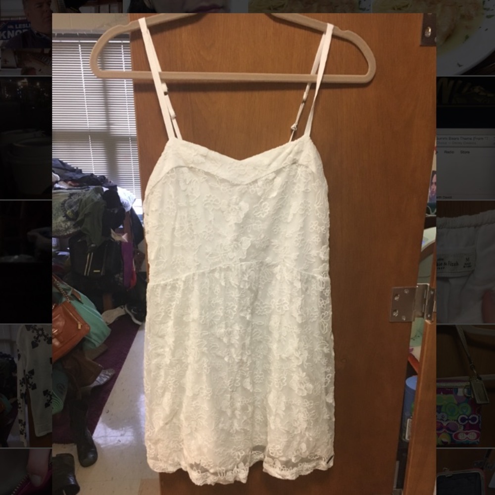 white lace dress
