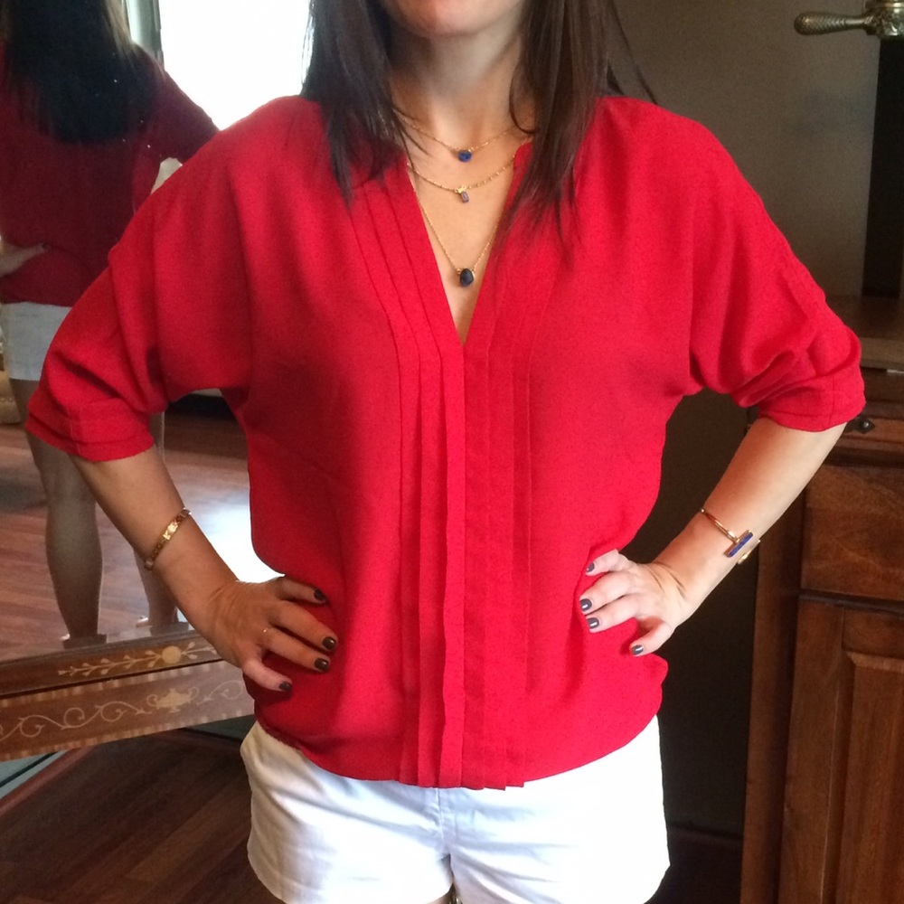 Red dress shirt