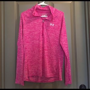 Purplish pink under armor pull over