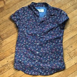 Flower print Marine Layer short sleeve button down