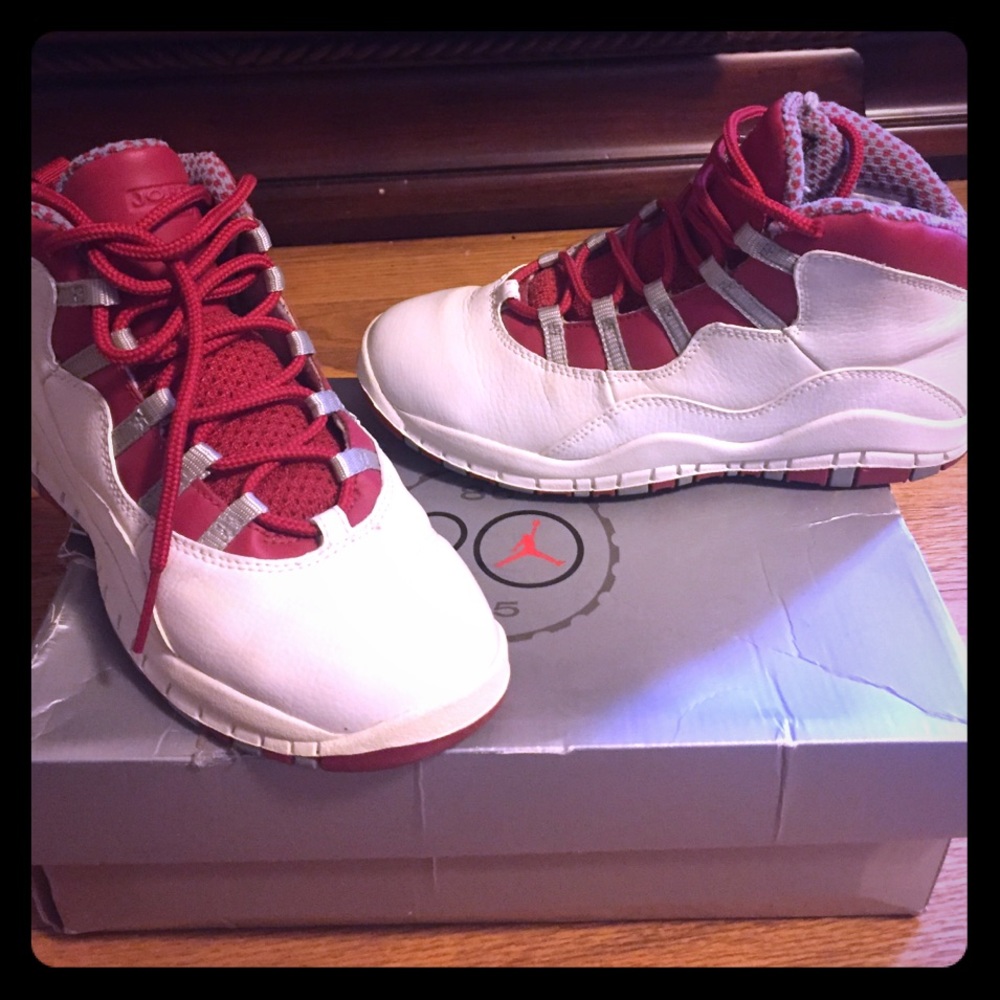 Jordan 10's retro white and red