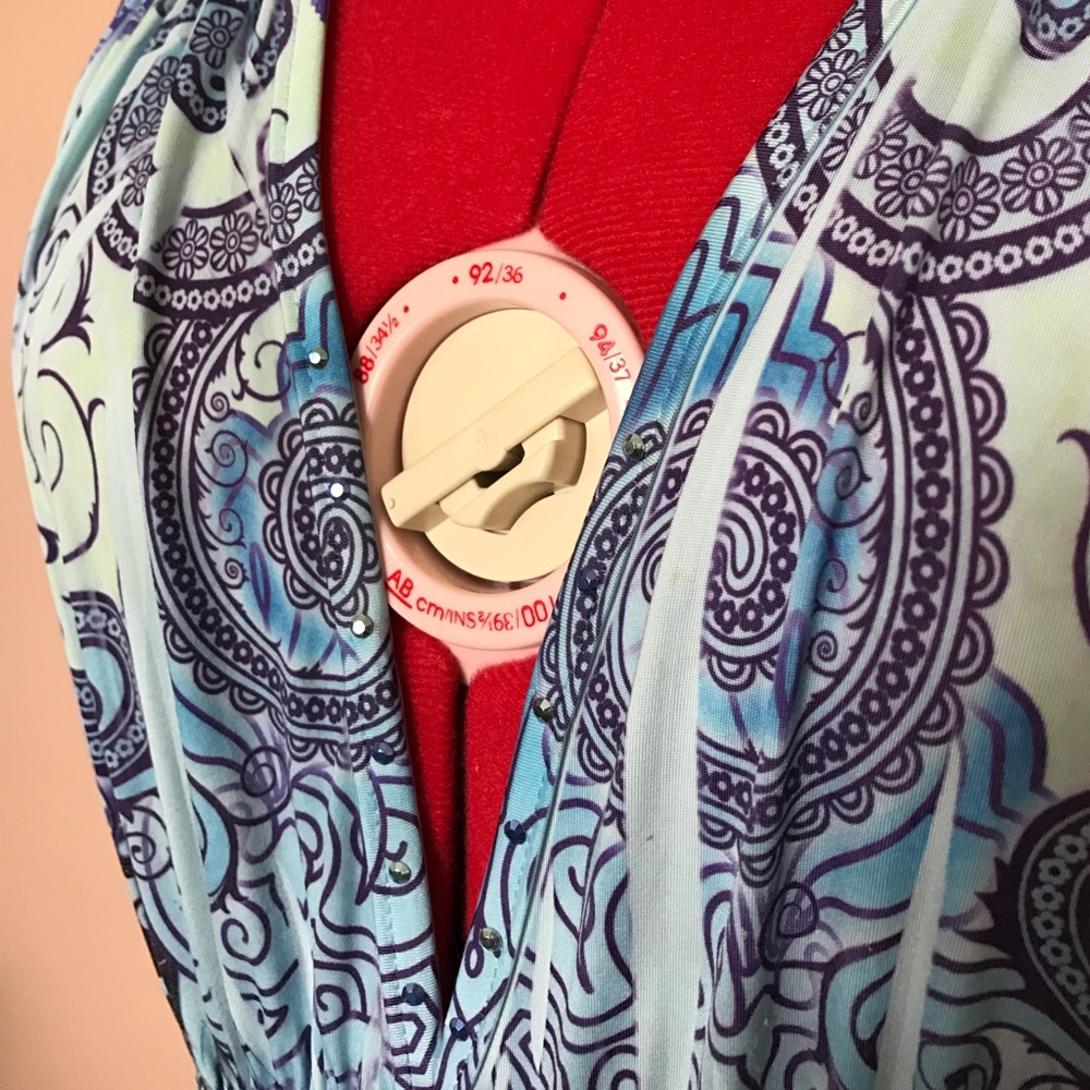 Flowing blue beach maxi dress