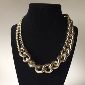 Gold chunky chain Express necklace