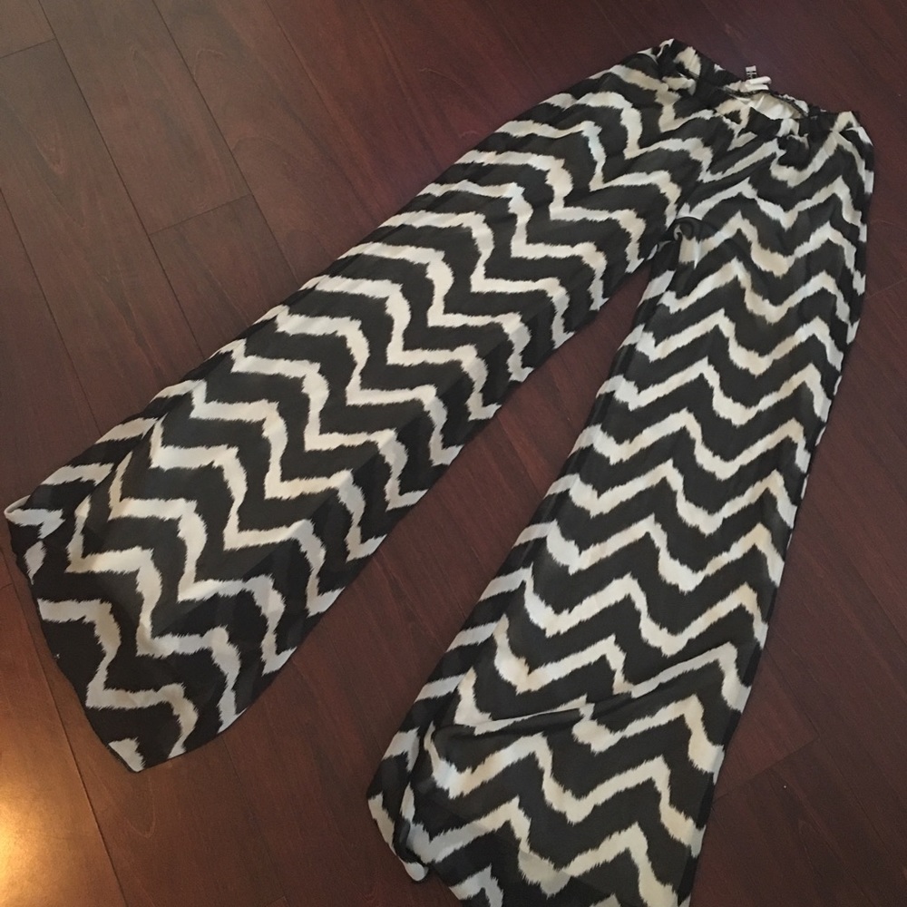 Satin Chevron Pants