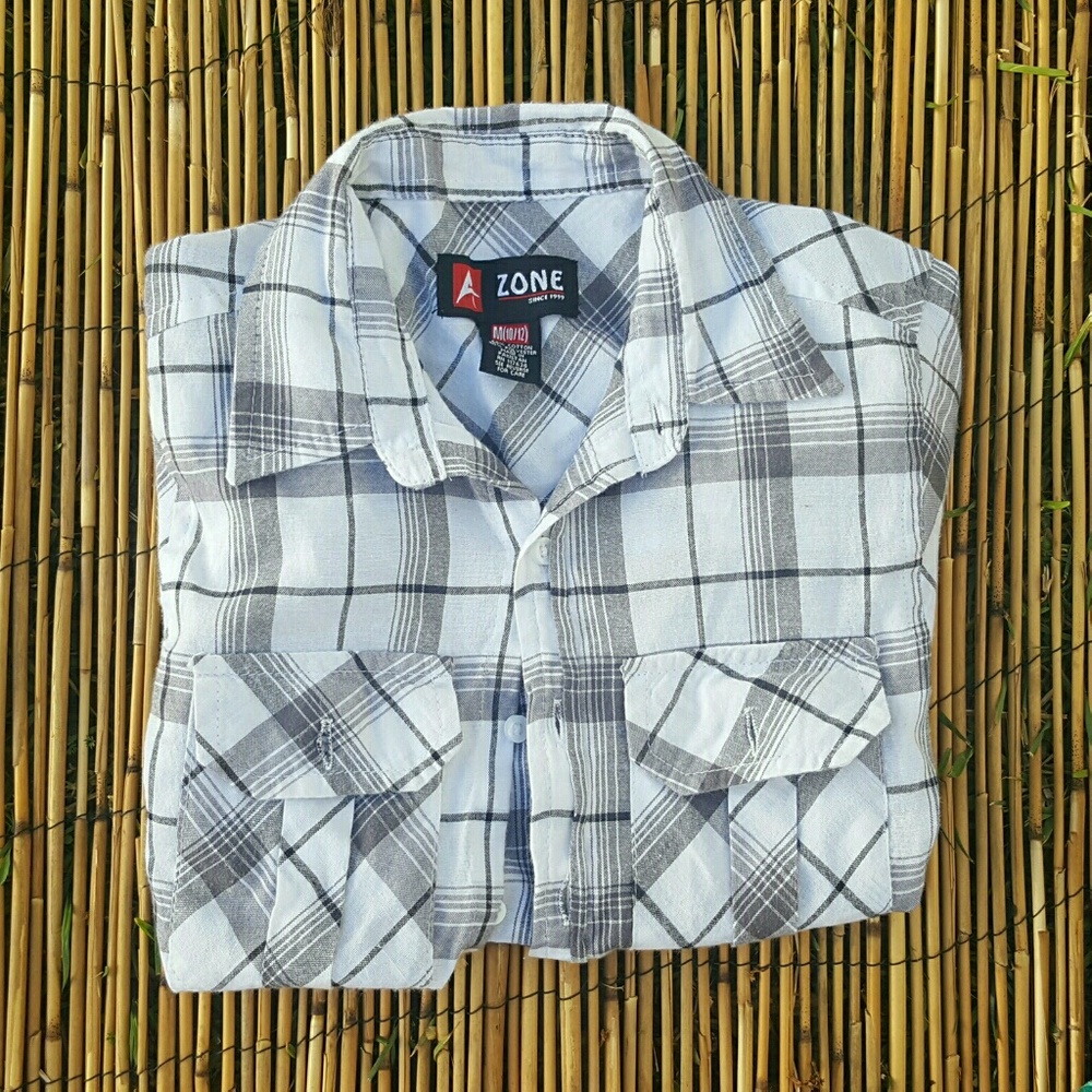 Boys Zone Button Down Top