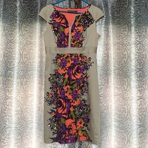 Nine West Tan Floral Dress