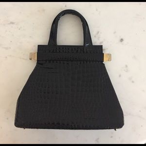 Cosci vintage croc embossed leather purse