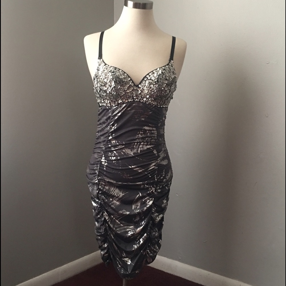 Gray Bustier Dress