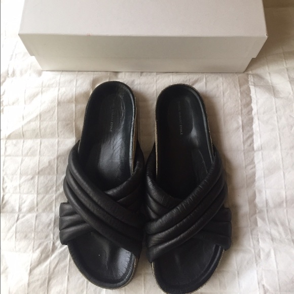 Isabel Marant Shoes - Isabel Marant Etoilé black leather slides.