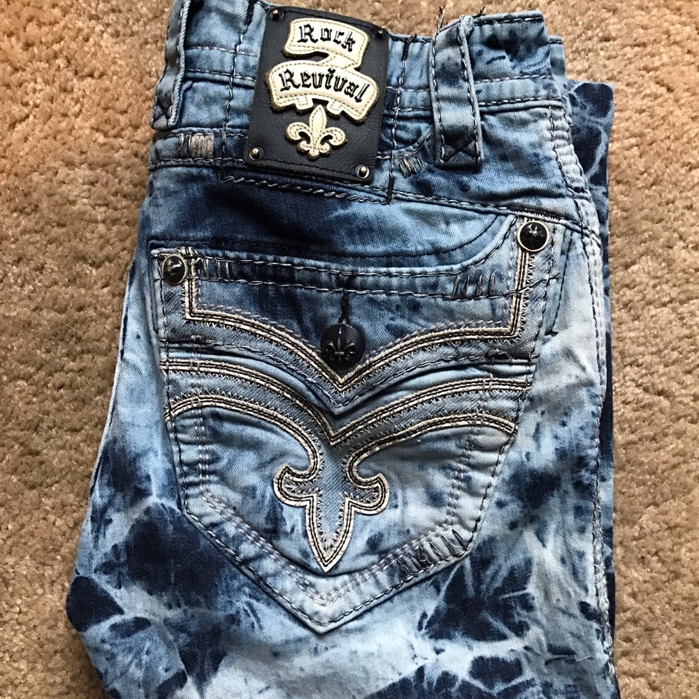 Dark blue Rock Revival jeans