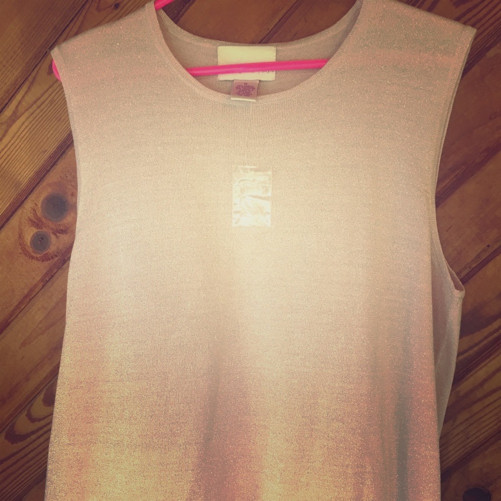 Blush shiney tank top