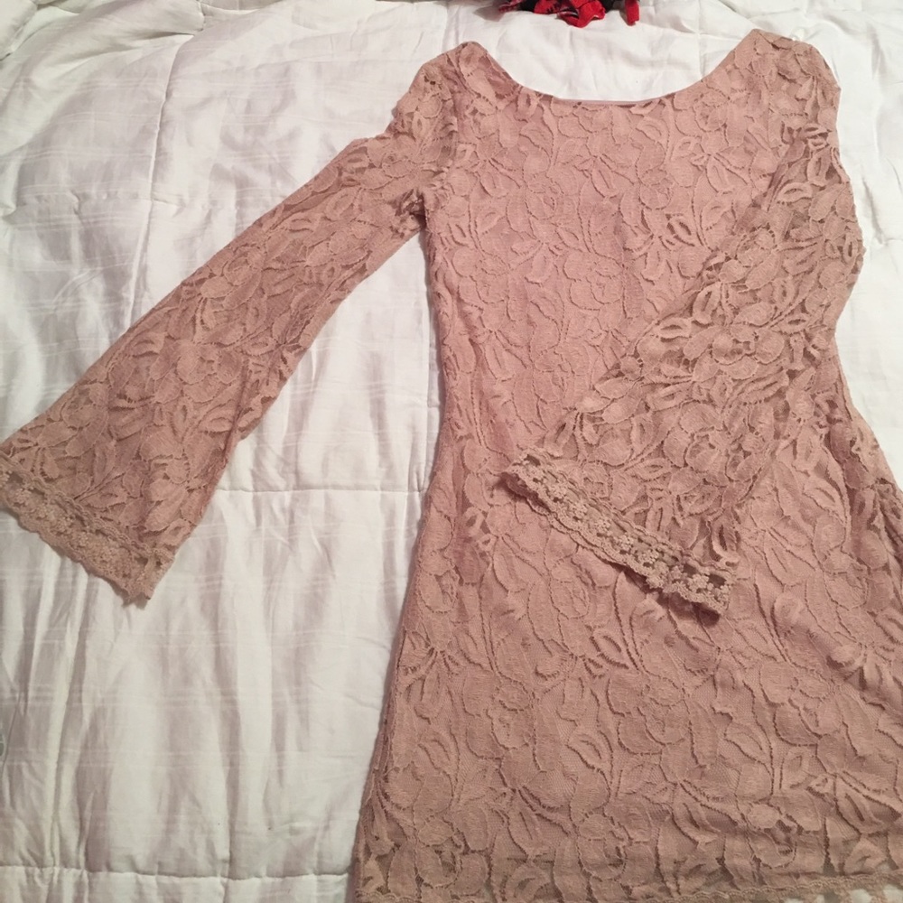 Blush lace dress