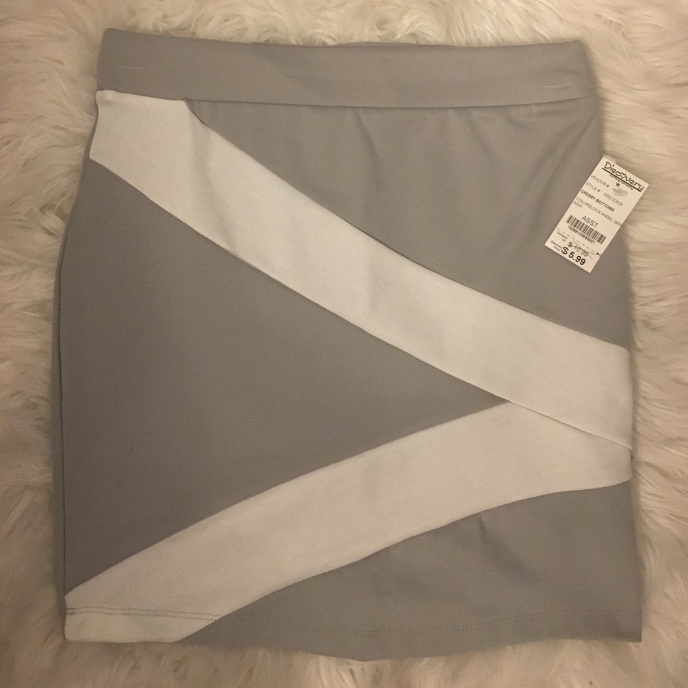 Grey and white skirt
