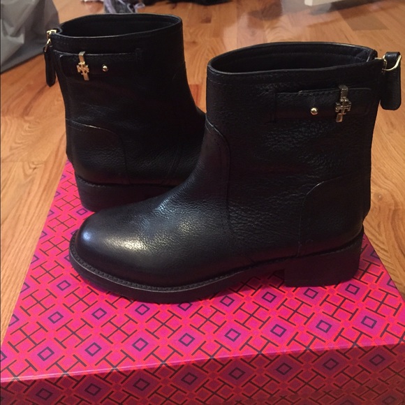 NWT Tory burch Selena leather ankle boots black - Picture 5 of 11