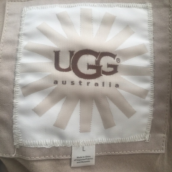 UGG Hooded Jacket  Khaki Large New - Picture 6 of 7