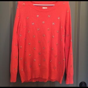 Salmon colored knit sweater