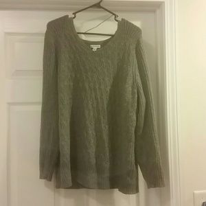 Plus-size gray sweater