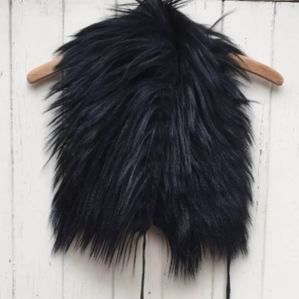 SOLD Ann Demeulemeester rare black goat fur collar - Picture 2 of 8