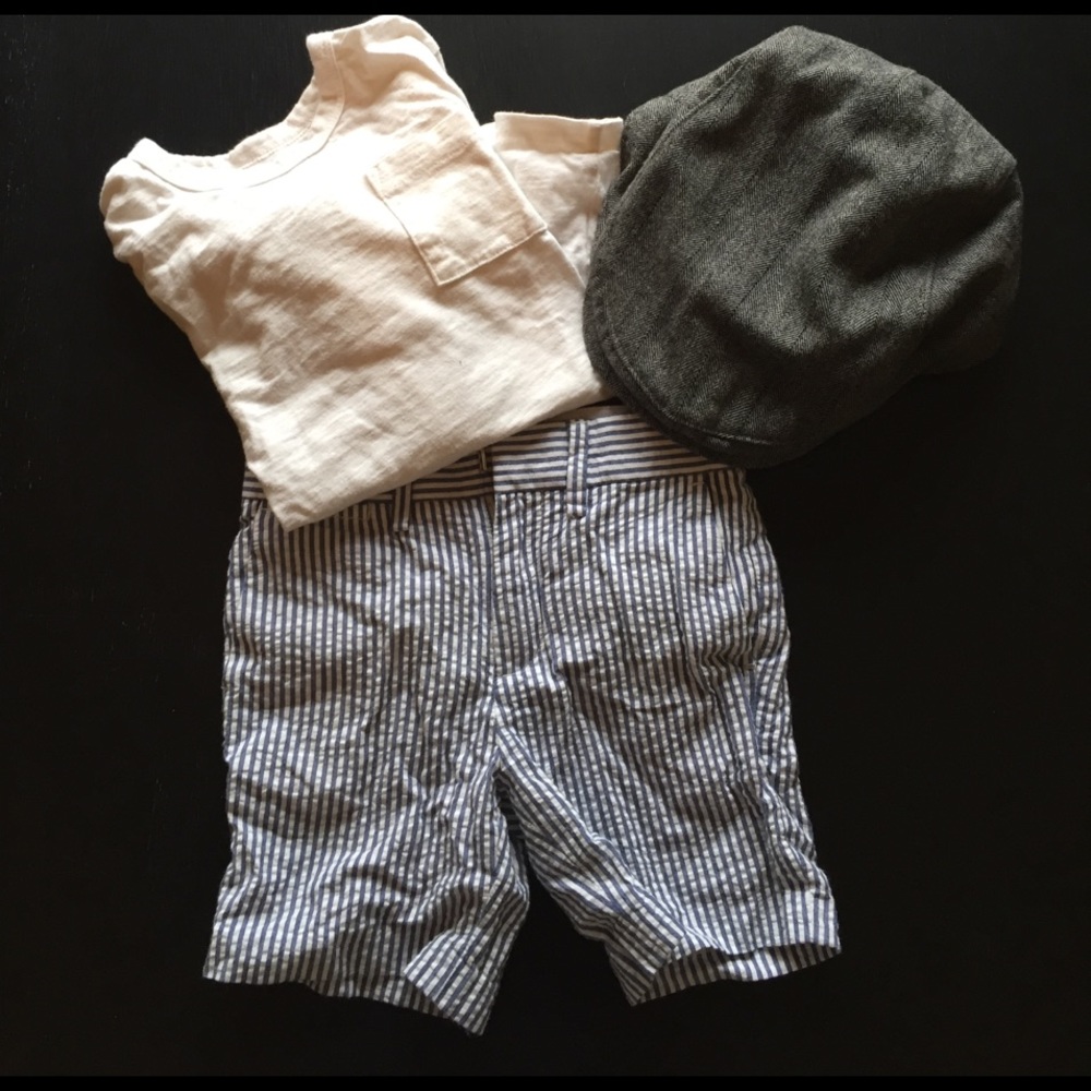 Boys Crew Cuts seersucker shorts size 3