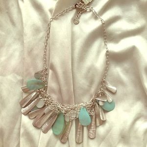 Silver and aqua blue necklace from talbots