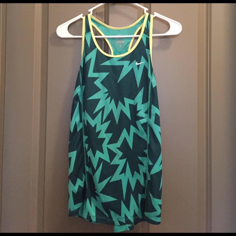 Green Nike work out tank top