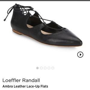 Loeffler Randall Ambra Leather Lace up flats 7.5